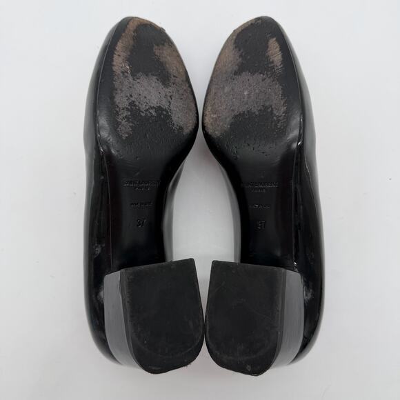 Saint Laurent Elegant Patent Leather Tassel Accents Pumps Women's Size 7 IT 37 - Picture 3 of 8